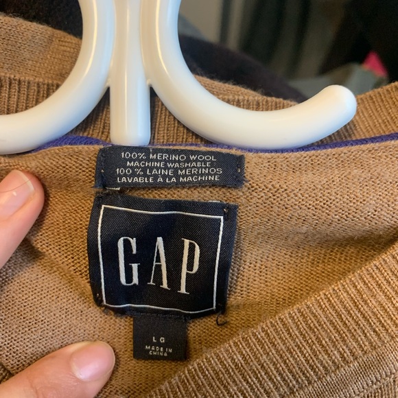 100 percent wool cardigan crop top brown button up down sweaters - Picture 3 of 3